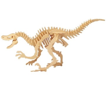 PUZZLE DREWNIANE 3D DINOZAUR VELOCIRAPTOR J004