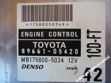 JEDNOTKA 89661-05420 TOYOTA AVENSIS T22 2.0 D4D