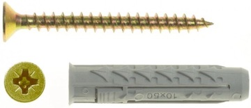 BX8+US4X40/100 Kołek rozporowy BX+wkręt stożkowy