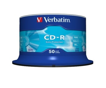 VERBATIM CD-R 700MB 80min 50 sztuk cake promo!