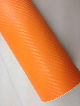 ШПОН CARBON 3D ФОЛЬГА CARBON ORANGE 127 x 50 см