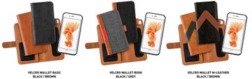 Кошелек для iPhone 7 8 MOC Book Wallet на липучке Серый