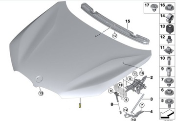 Петля капота левая BMW X1 F48 7427125