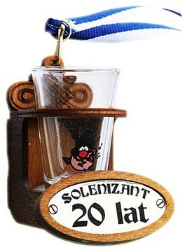 KIELISZEK SOLENIZANT 20 LAT PREZENT URODZINY