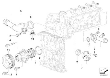 Прокладка термостата BMW E34 E36 E46 318i 316i 518