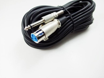 kabel przewód gn 3pin XLR / jack 6,3 mono 10,0m