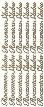 STICKERSY Naklejki Napis Rocznica Ślubu 