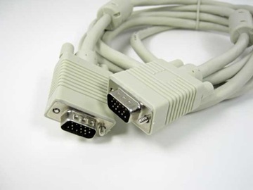 kabel przewód svga 3,0m vga d-sub 15 pin filtry