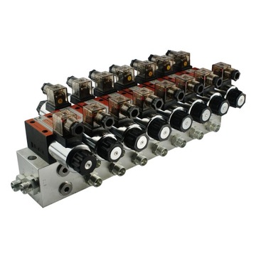 ROZDZIELACZ HYDRAULICZNY ELEKTRYCZNY CETOP 3 50L 7 SEK 24V HYDROLIDER