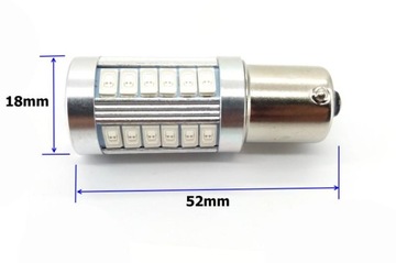 P21W оранжевый светодиод BA15S 12-24В CANBUS R10W 1000лм
