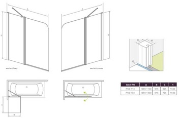 Ванна Radaway Screen EOS PND II - продажа, установка