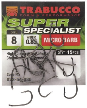 HACZYKI TRABUCCO SUPER SPECJALIST nr.8 - 15szt.