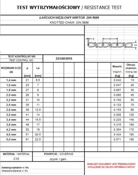 УЗЕЛ ЦЕПЬ ОЦИНКОВАННЫЙ DIN 5686 1,6мм - 150 метров