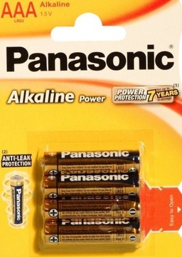 4szt BATERIE LR03/AAA PANASONIC ALKALINE POWER