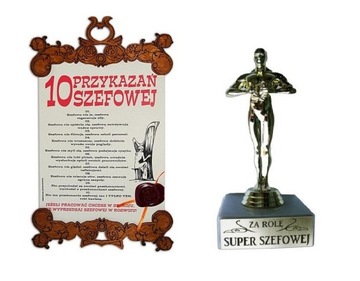 STATUETKA PREZENT DLA SZEFOWEJ + DYPLOM