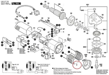 Статор Bosch для GWS850CE 1604220506 оригинал