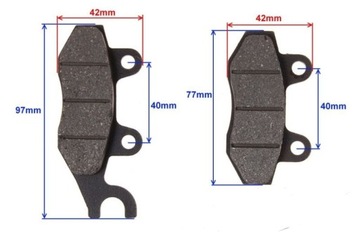 ATV BAROSSA 250 JIALING 250 - ТОРМОЗНЫЕ КОЛОДКИ