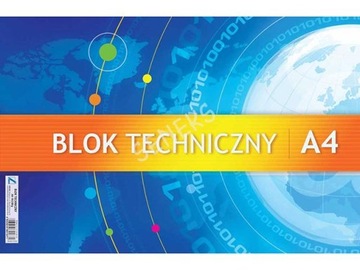 Blok techniczny biały A4/10 grubsze kartki 240gsm