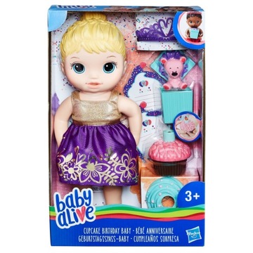 URODZINOWA LALKA BABY ALIVE PREZENT TORT HASBRO