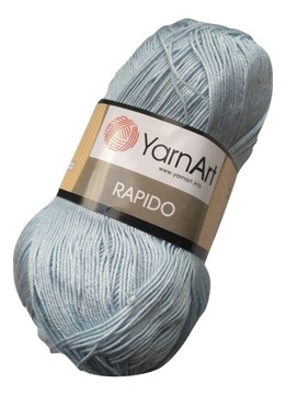 100g włóczka 100% mikrofibra Rapido niebieski 688