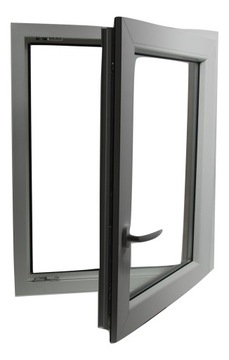 ОКНО ПВХ 900 x 900 РУ КРАСНОЕ ДВИЖЕНИЕ ВНЕШНЕЕ