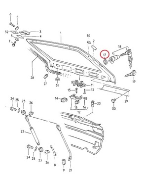 Уплотнение замка клапана VW Golf 1