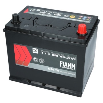 Akumulator FIAMM Titanium BLACK D26 75 75Ah 640A