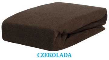 CZEKOLADOWE PRZEŚCIERADŁO FROTTE Z GUMKĄ 140/200