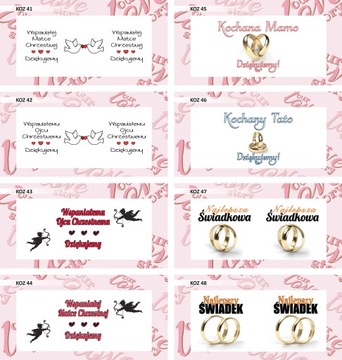 фото ориг. №7, Glass wedding acknowledgments parents swiadkow - patterns