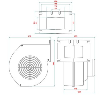 ВЕНТИЛЯТОР ДЛЯ КОТЛА ПЕЧИ ПЕЧИ DM 120