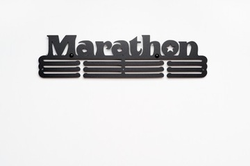MARATHON #2 CZARNY Wieszak na medale Metalowy 60cm