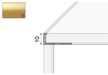 Listwa krawędziowa A51 - 100cm/10mm ZŁOTO