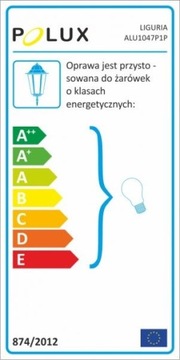 Lampa ogrodowa słupek LIGURIA 45 cm patyna Polux
