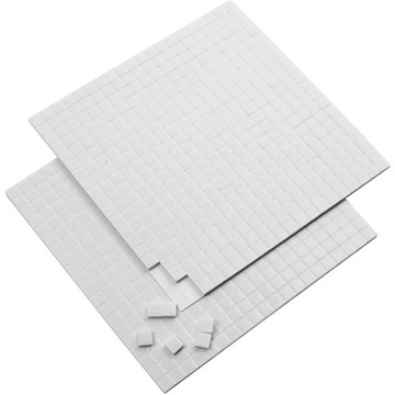 KWADRATY 3D TRÓJWYMIAROWE z pianki 3x3x1mm --1089 kwadratów