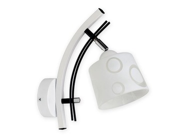 Lampa ścienna kinkiet 1xE27 klosz szklany walec
