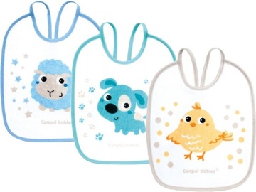 Нагрудник CANPOL BABIES Bunny & Company Bibs, 3 шт., клеенка и хлопок