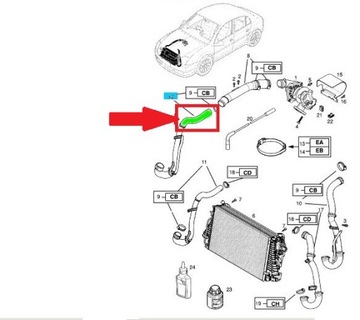 ШЛАНГ ИНТЕРКУЛЕРА OPEL VECTRA C 2.0 2.2 DTI