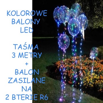 НАБОР СВЕТЯЩИХСЯ СВЕТОДИОДНЫХ ШАРОВ Лента 3 метра E0401 EMAJ