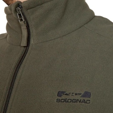 Теплый охотничий флисовый свитшот SOLOGNAC KHAKI XL