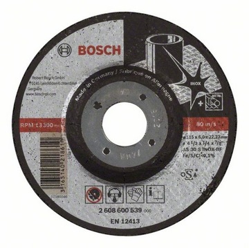 Диск шлифовальный INOX 115x22,23x6 мм Bosch