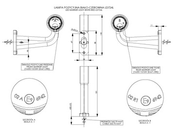 Светодиодный боковой габаритный фонарь L + R