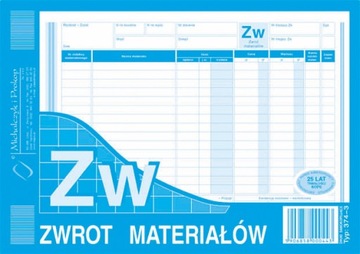 ZW Zwrot materiałów Michalczyk Prokop wielokopia bloczek 80 kartek A5 374-3