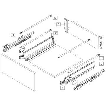Выдвижной ящик SYSTEMBOX L-400 High Amix - белый