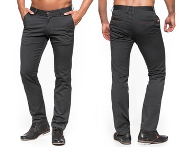 SPODNIE MĘSKIE CHINOS STANLEY - 411/054 - 88cm/L32