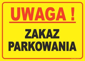 TABLICZKA ZAKAZ PARKOWANIA 35X25 cm - PRODUCENT