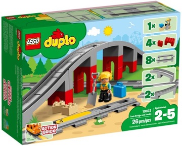 LEGO DUPLO Tory kolejowe i wiadukt 10872