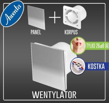 ВЕНТИЛЯТОР + TRAX PTI100 ПАНЕЛЬ INOX AWENTA CUBE