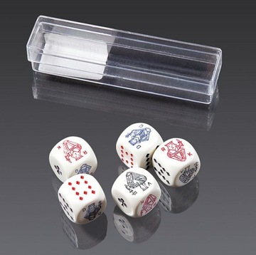 PIATNIK - KOŚCI do gry w pokera pokerowe 16 mm. 5 sztuk 2970