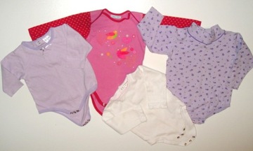 BODY Zestaw 4 szt. dla DZIEWCZYNKI r. 68-80/6-18 m