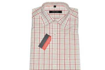 Pierre Cardin elegancka męska koszula L 41 w kratę